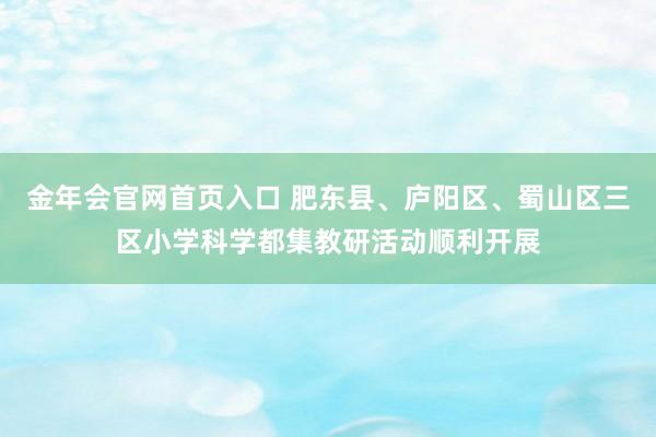 金年会官网首页入口 肥东县、庐阳区、蜀山区三区小学科学都集教研活动顺利开展